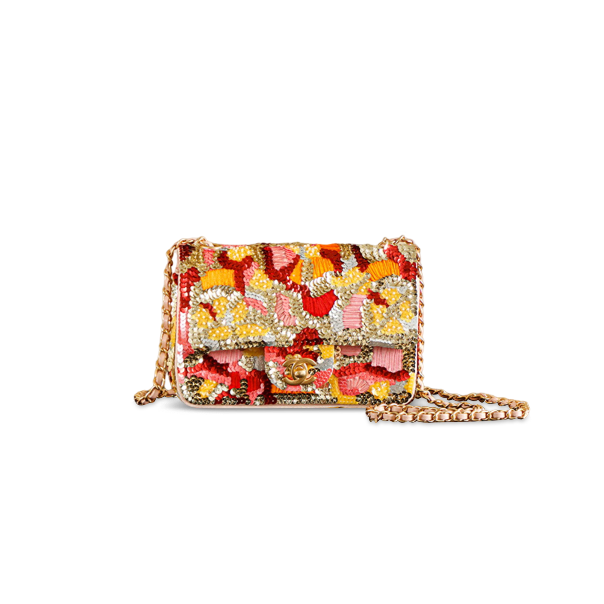 Ch**el classic flap bag sequins (21*14*8cm)